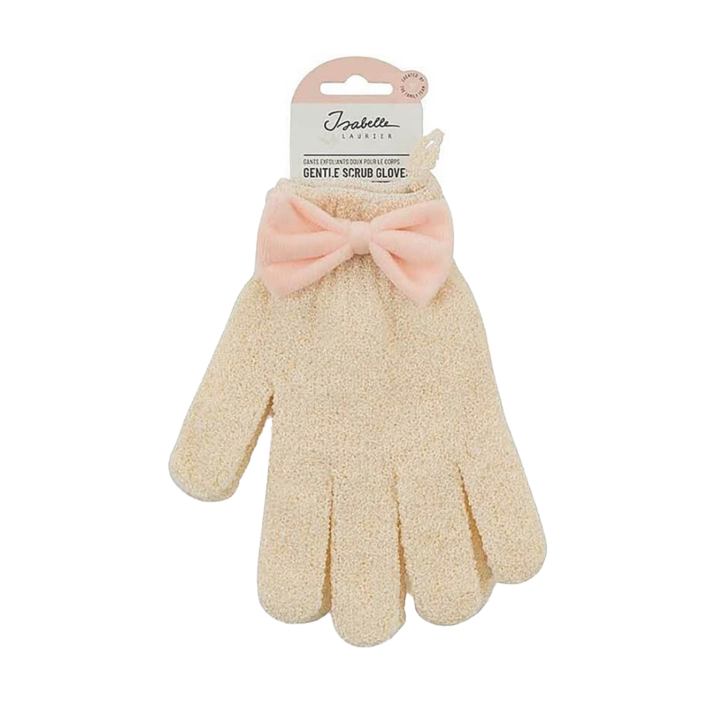 Рукавички для скрабування Isabelle Laurier Gentle Scrub Gloves, Creamy White, 2 шт